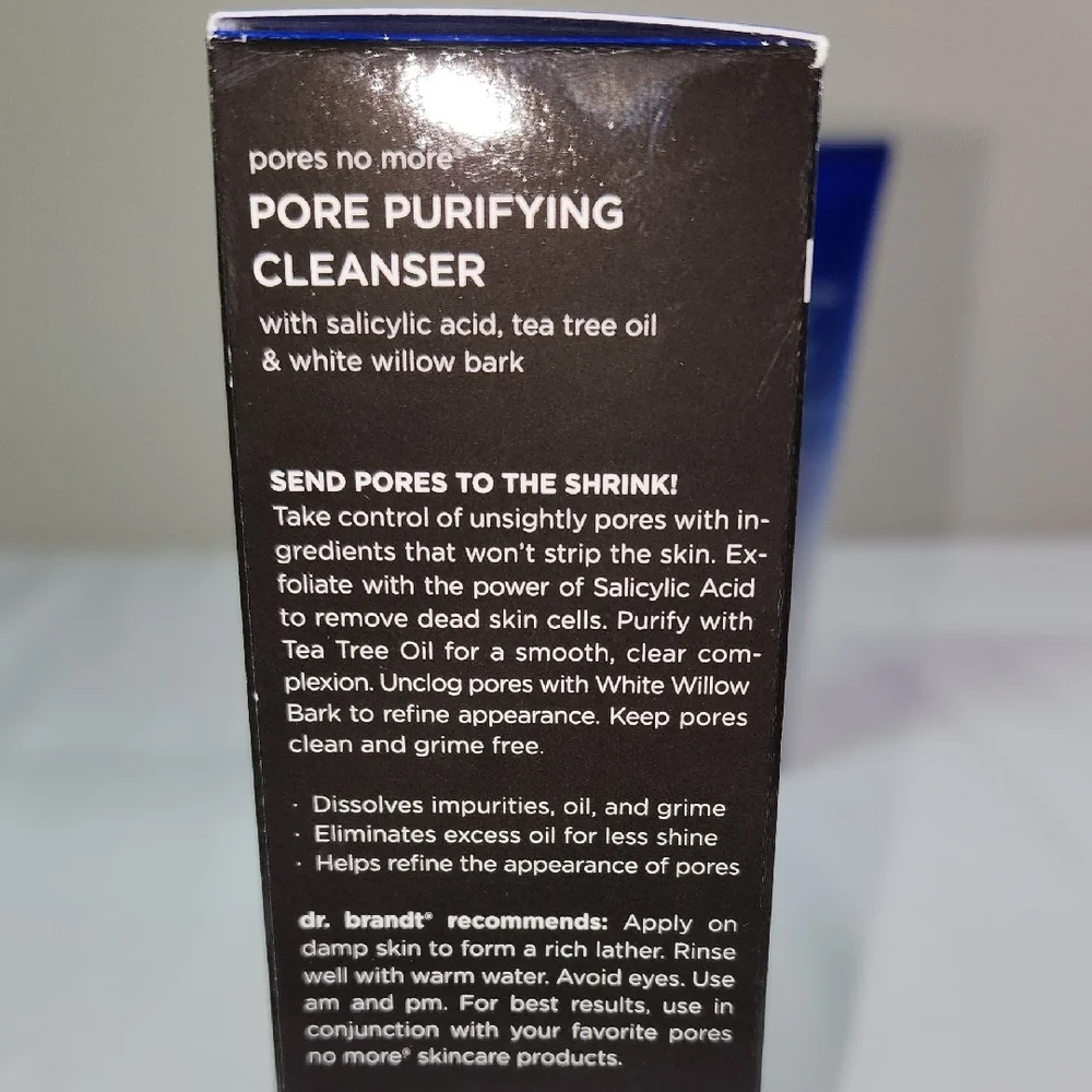 Dr. Brandt Pore Purifying Cleanser - Black and Blue Packaging